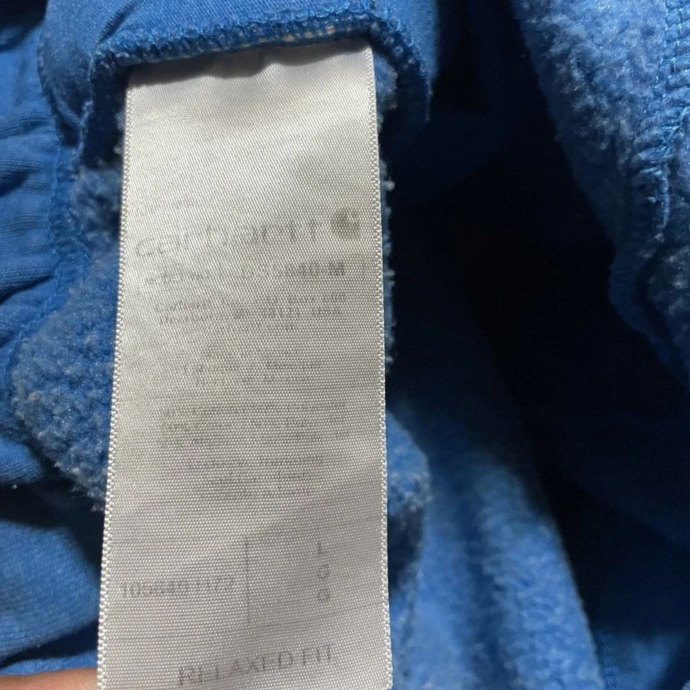 Carhartt Relaxed Fit Fleece Sweat Short Blue Mens Size Large 8